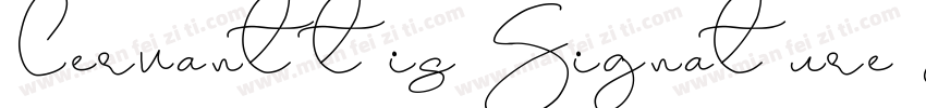 Cervanttis Signature Business Font字体转换